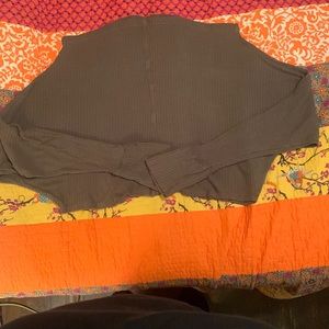 Off the shoulder green sweater